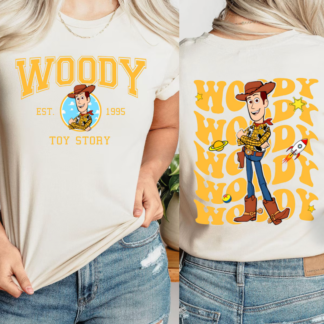 Polera Doble Woody Toy Story Disney Pixar kromaguarcl