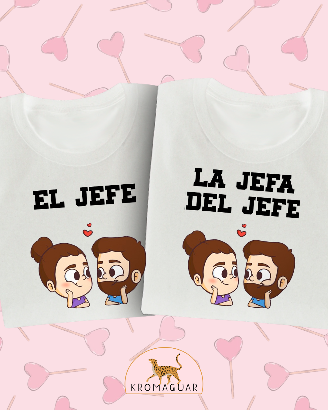 Set Poleras Pareja El Jefe/ La Jefa Del Jefe