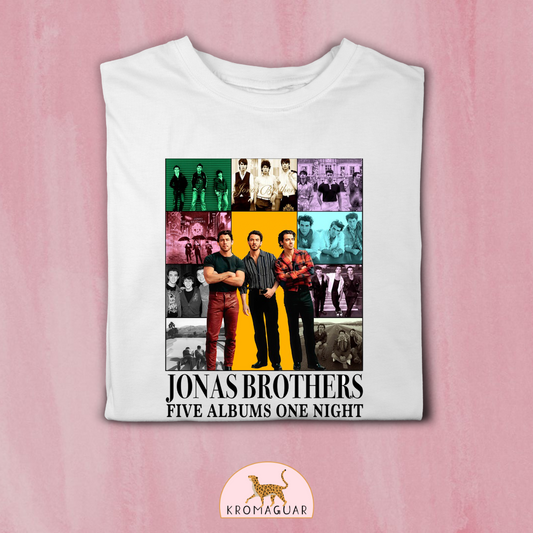 Polera Jonas Brothers Five Albums One Night