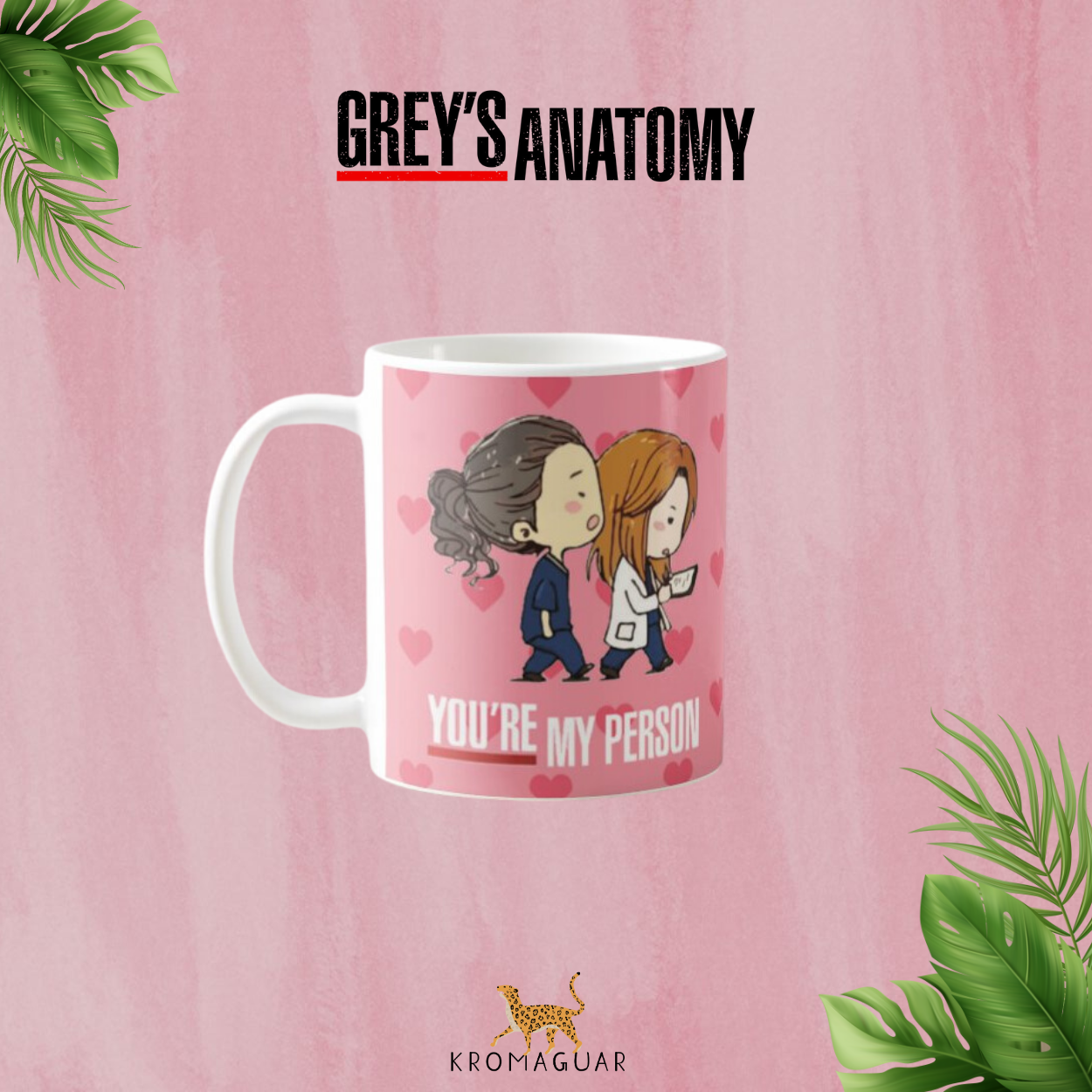 Taza You Are My Person Grey´s Anatomy Rosa