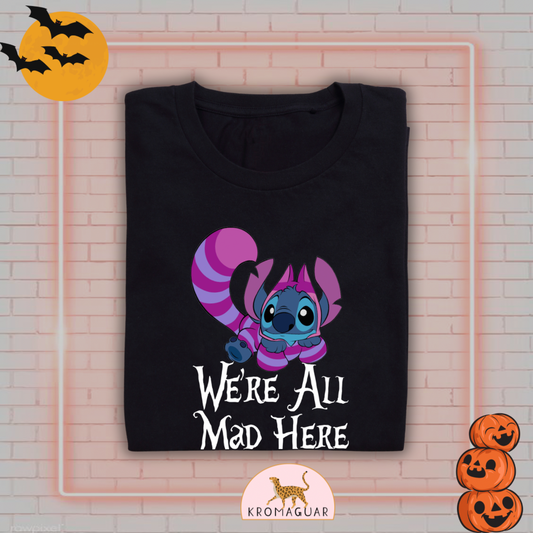 Polera Stitch We’re All Mad Here Halloween Disney